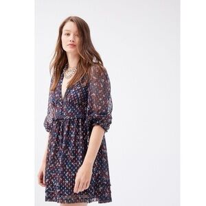 NWT Urban Outfitters Balloon Sleeve Chiffon Mini Dress